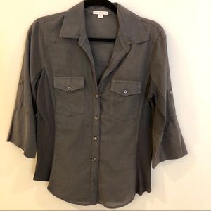 James Perce dark grey blouse size 3